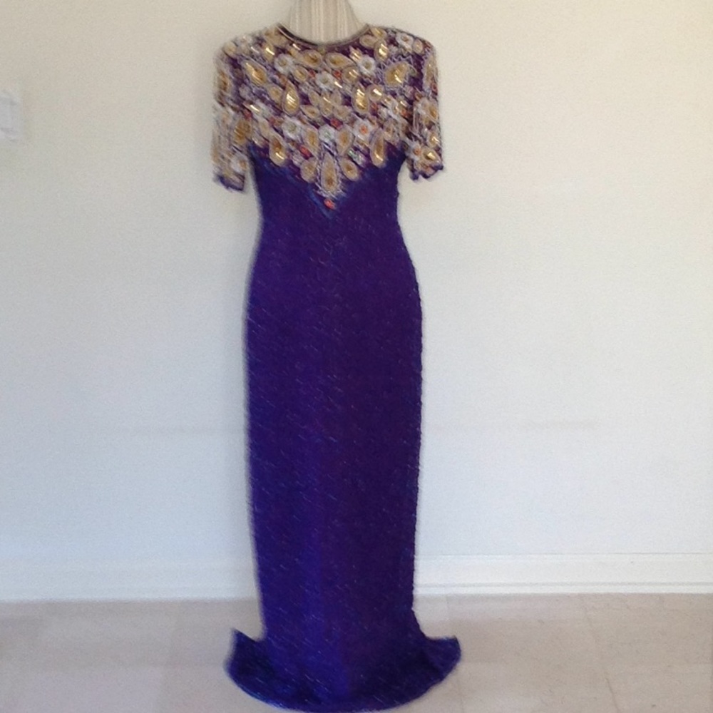 Exquisite beaded evening gown.